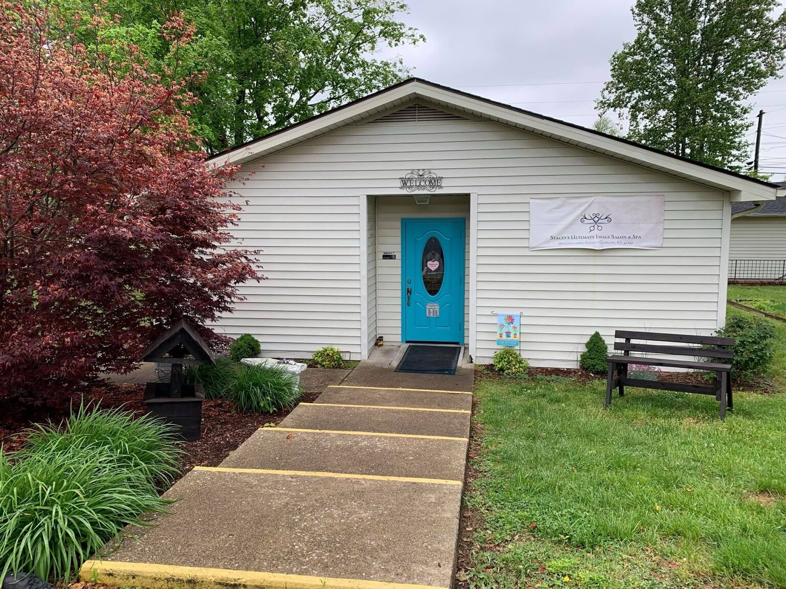 Welcoming exterior and front entrance of Stacey's Ultimate Image Salon and Spa