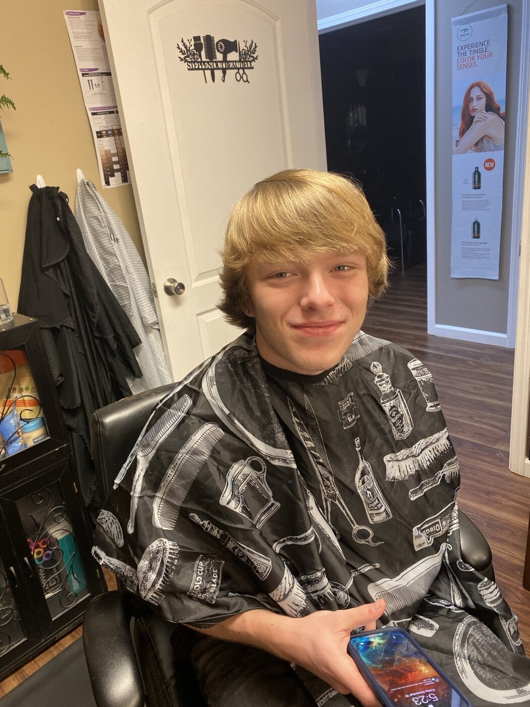 Youth haircut with soft layered texture
